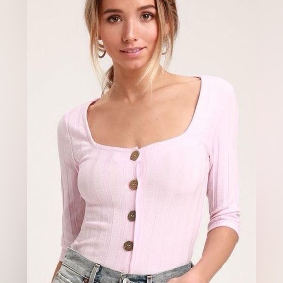 Free People Tops - Free People Scoop Neck Top with Buttons-Size Large